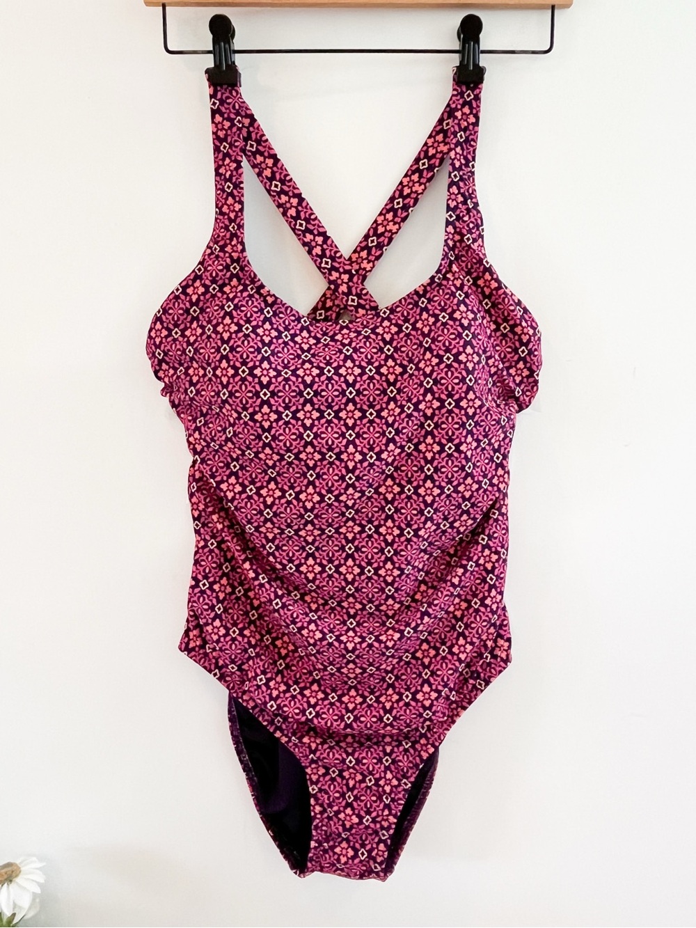 NEW Lands’ End Print Tank UPF 50+ One Piece Swimsuit Size 10L